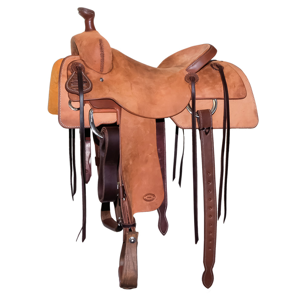 South Texas Tack Saddles South Texas Tack Natural Full Rough Out Square Skirt Will James Saddle