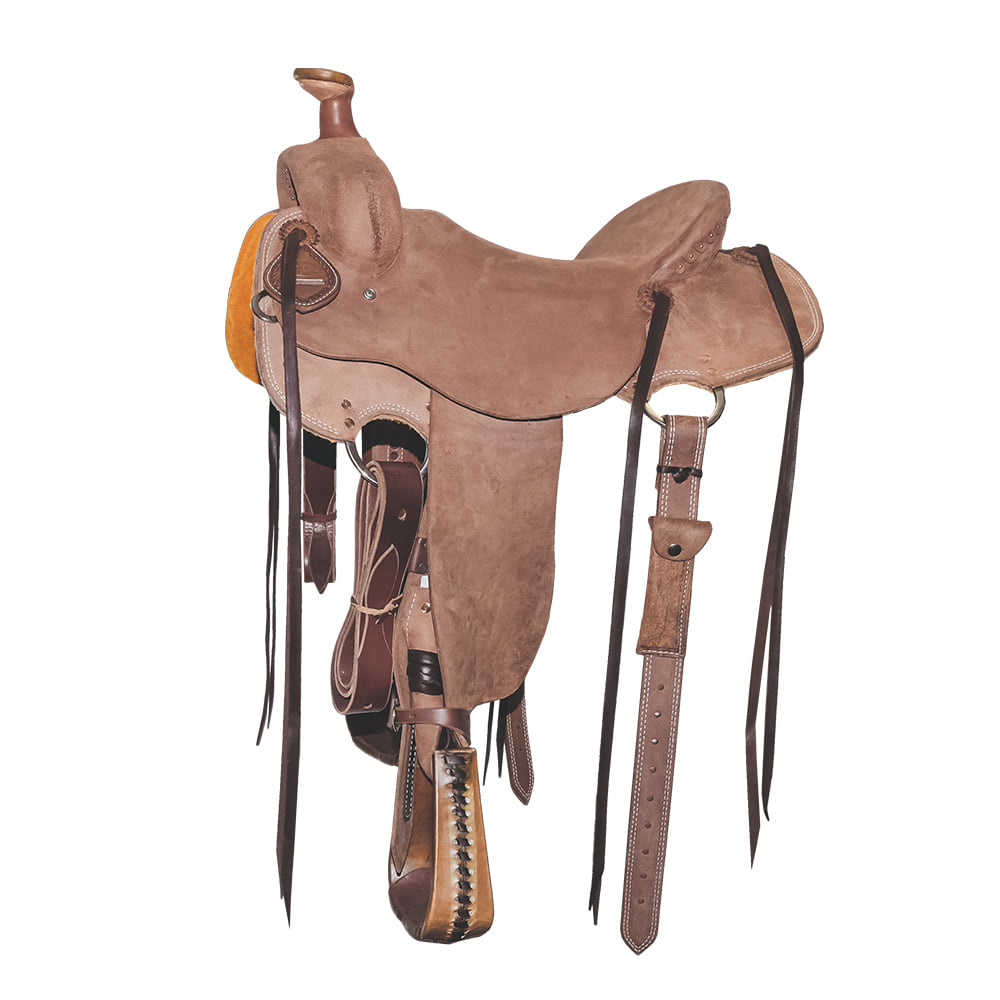 South Texas Tack Saddles South Texas Tack Strip Down Full Chocolate Rough Out Light Oil Ranch Roping Saddle