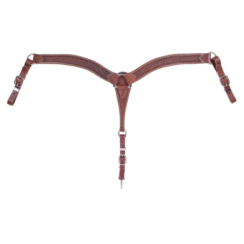 South Texas Tack STT Breast Collar Basketweave and Camo Tooled