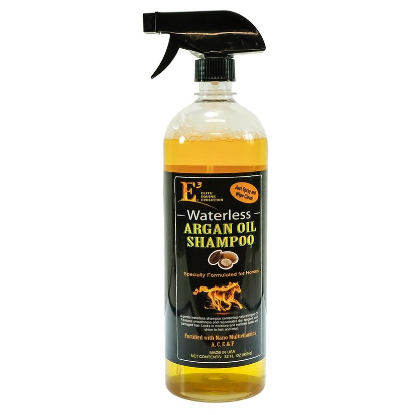 South Texas Tack Supplies 32oz E3 Waterless Argan Oil Shampoo for Horses 32oz