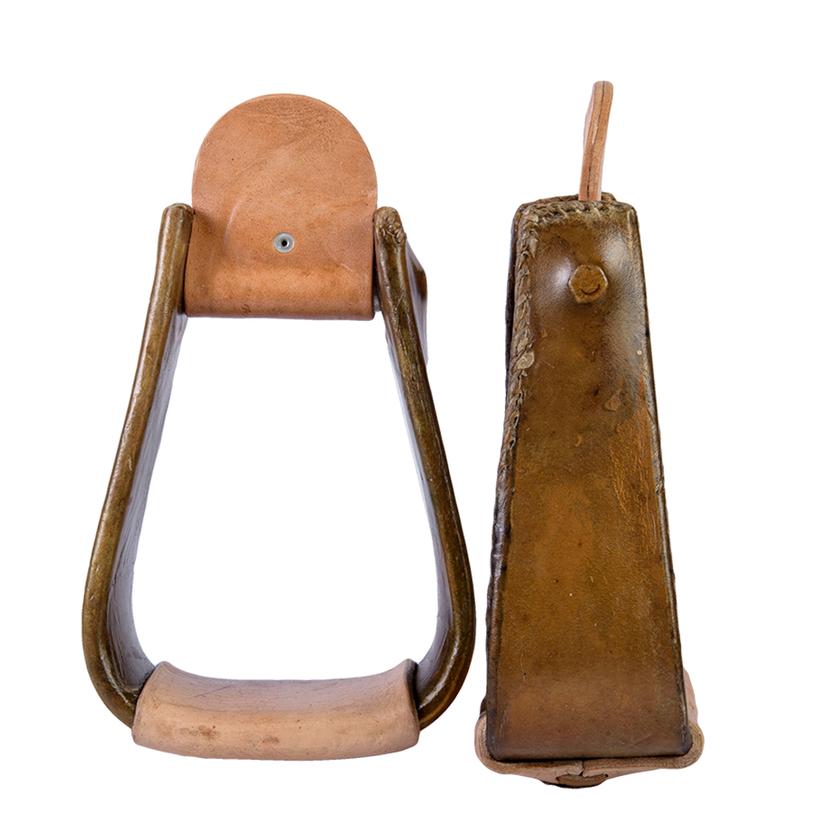 South Texas Tack Tack 3" / Rawhide South Texas Tack Laced Edge Rawhide Roper Stirrups 3"