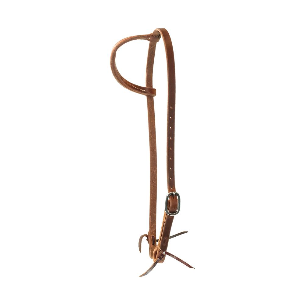 South Texas Tack Tack 5/8 / OIL STT Saddle Shop Single Buckle Slide Ear Headstall