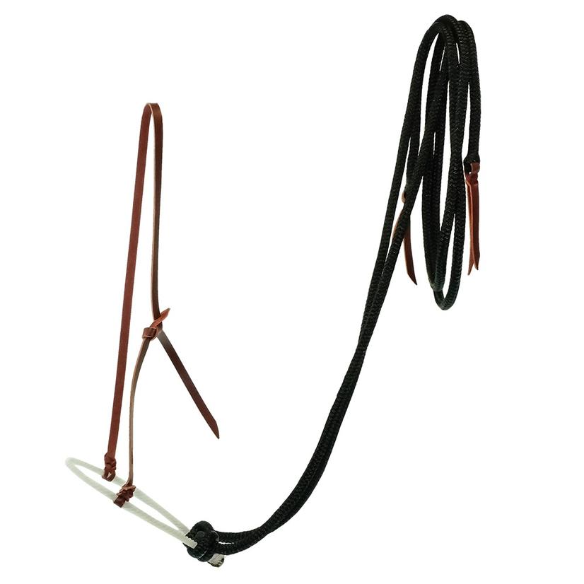 South Texas Tack Tack Black Rein / Osfa South Texas Tack Rope Nose Hackamore with Poly Reins in Black or White