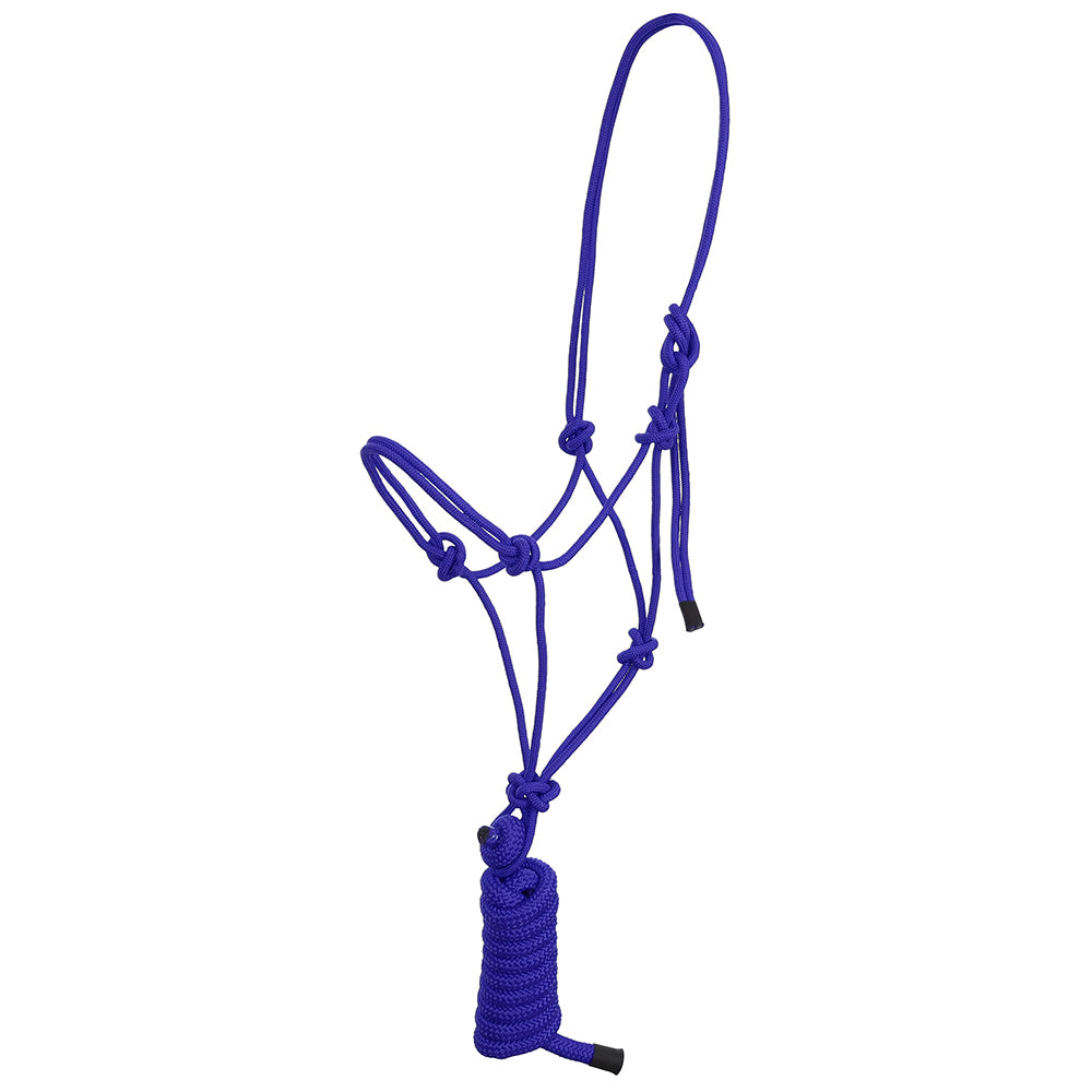 South Texas Tack Tack Blue / STANDARD Rope Halter w/ Lead Solid