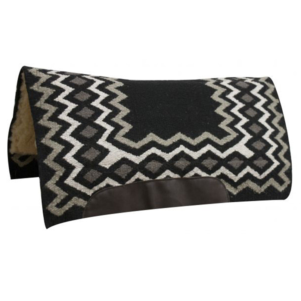 South Texas Tack Tack Grey Black / 34X36 / 1 Contoured Diamond Blanket Top Fleece Bottom Pad