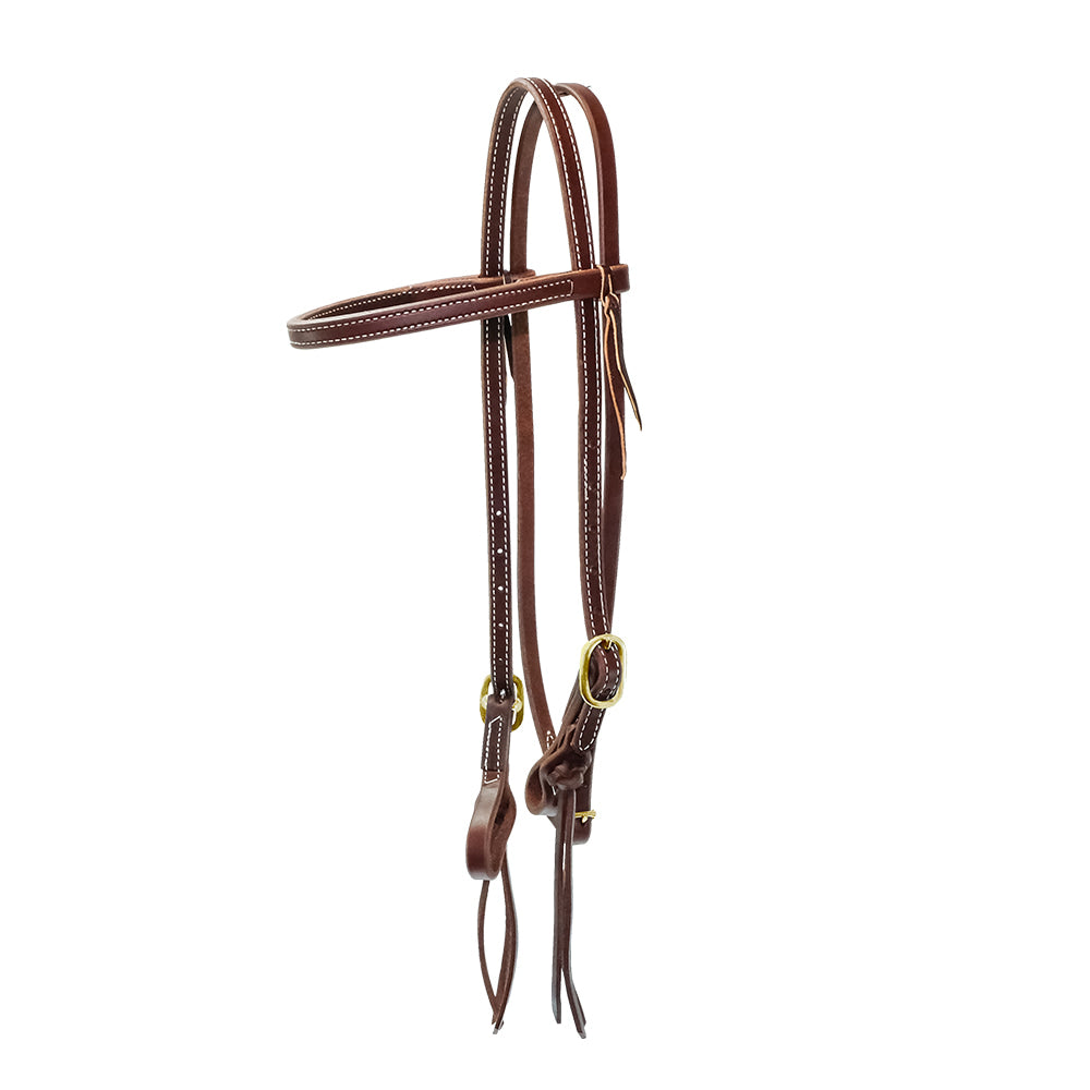 South Texas Tack Tack Hermann Oak South Texas Tack Browband Headstall Pineapple Knot 5/8 inch