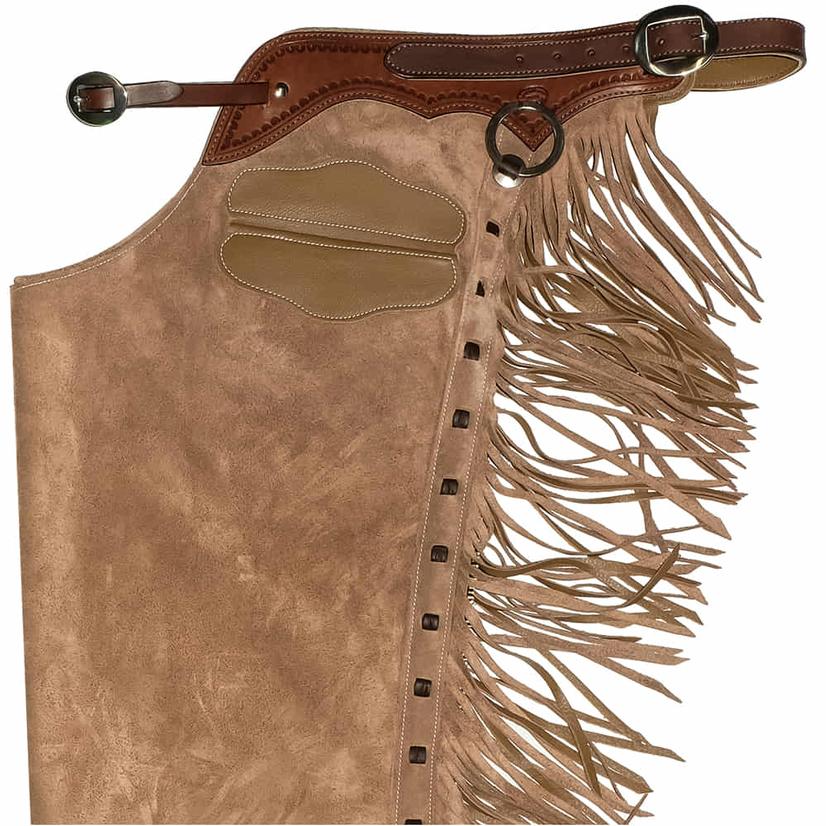 South Texas Tack Tack Light Brown / S South Texas Tack Exclusive Shell Tool Versatility Chaps with Buckle Closure and Pocket