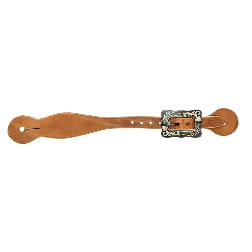 South Texas Tack Tack Men's / Brown South Texas Tack Hermann Oak Harness Leather Spur Straps with Black Steel Buckle