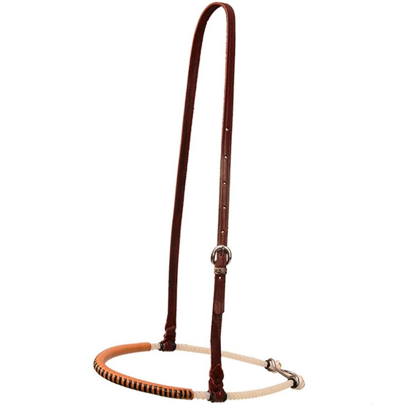 South Texas Tack Tack No Oil South Texas Tack Single Rope Noseband with Laced Leather - Dark or Light Oil