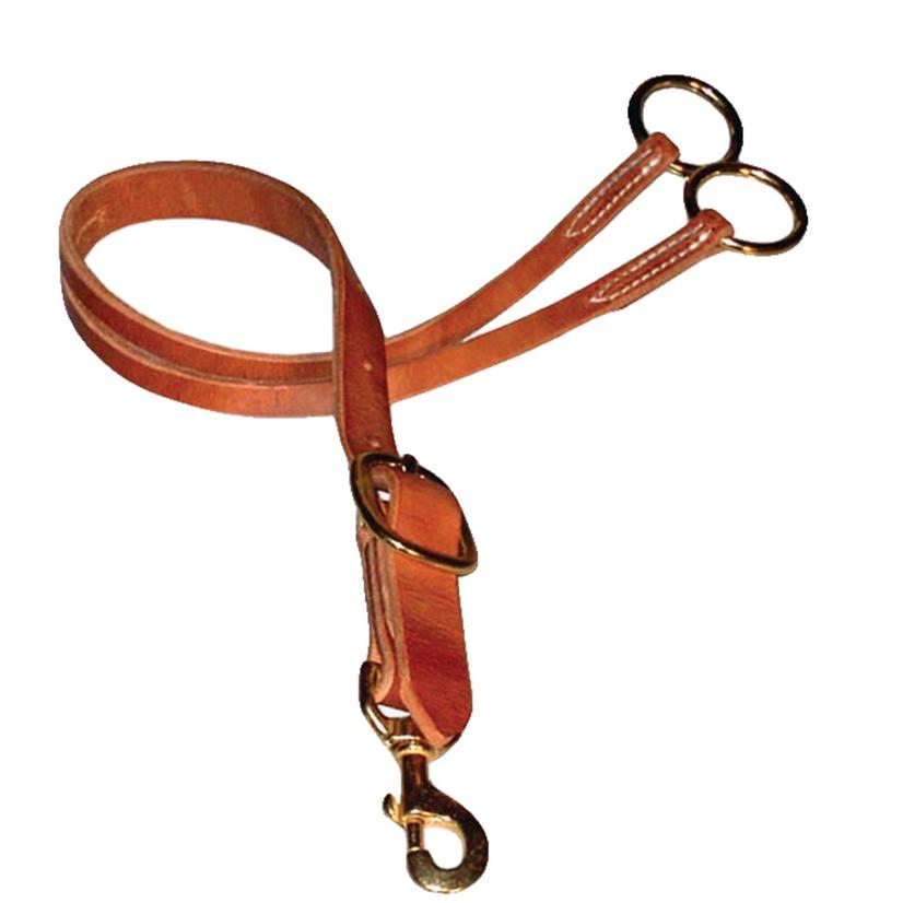 South Texas Tack Tack Oiled Leather Training Fork with Buckle Adjustment