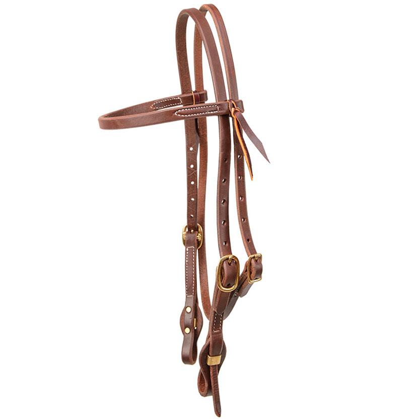 South Texas Tack Tack Oiled South Texas Tack Browband Headstall with Quick Change Sleeves