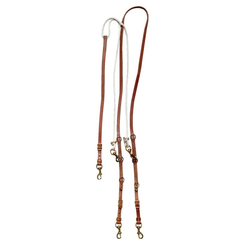 South Texas Tack Tack Oiled South Texas Tack German Martingale with Barrel Reins