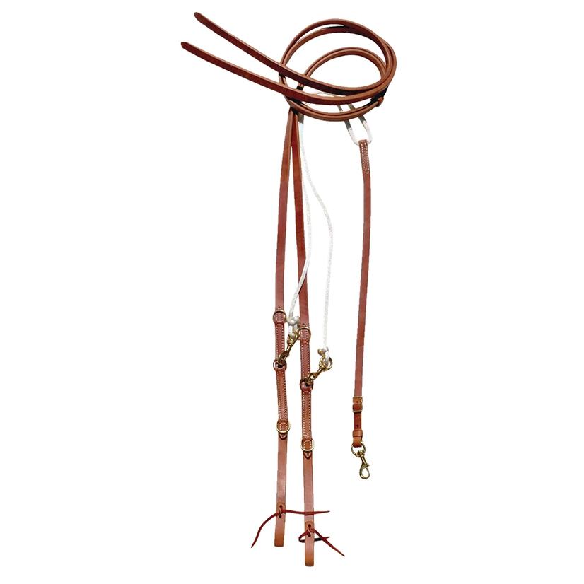South Texas Tack Tack Oiled South Texas Tack German Martingale with Split Reins