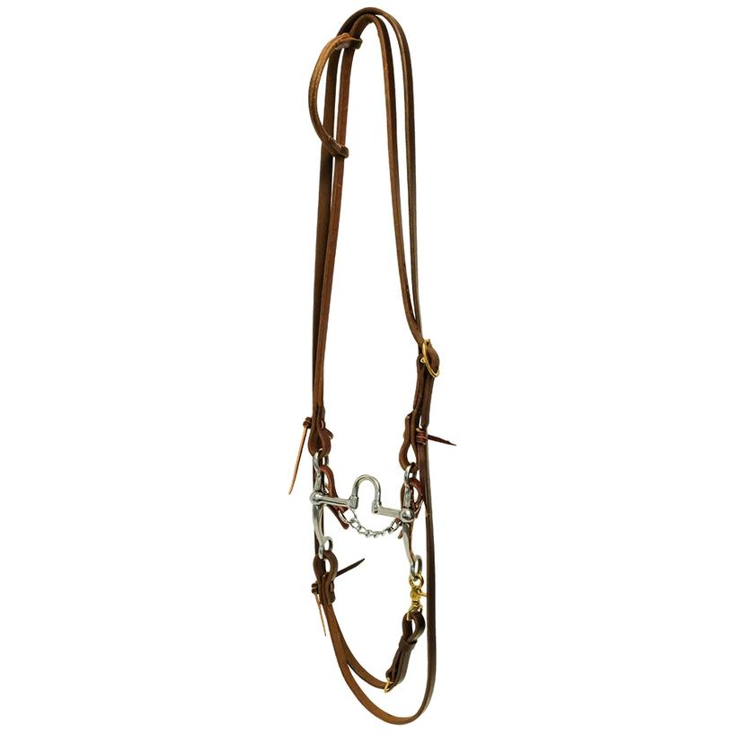 South Texas Tack Tack Oiled South Texas Tack Roping Bridle Set with Correction Bit