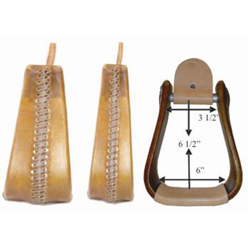 South Texas Tack Tack Rawhide / 3.5" South Texas Tack 3.5" Roper Stirrups