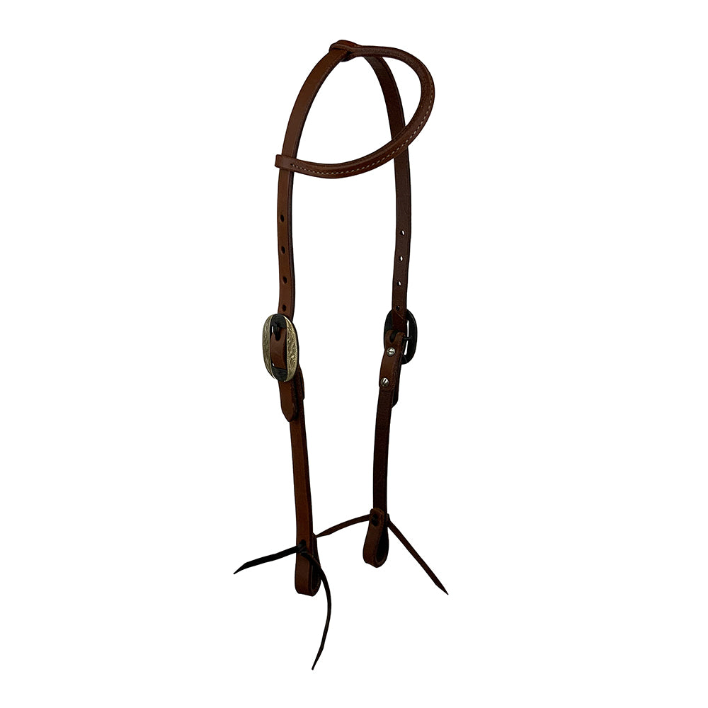 South Texas Tack Tack Single Ear Harness Headstall w/ Silver Double Buckle