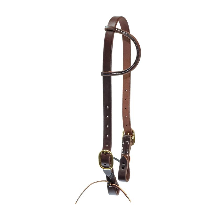 South Texas Tack Tack South Texas Tack 1" Double Buckle Oiled Leather Slide Ear Headstall