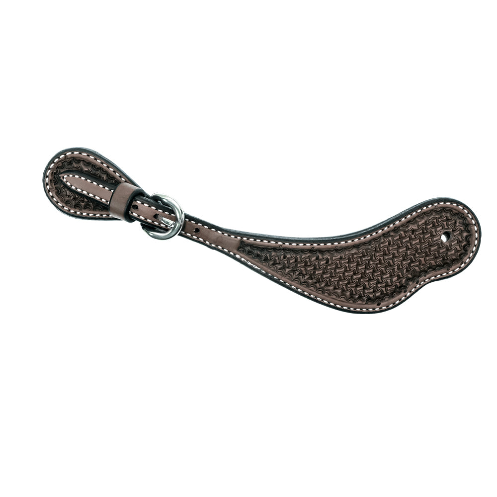 South Texas Tack Tack South Texas Tack Adult Chocolate Spider Tool Cowboy Spur Straps