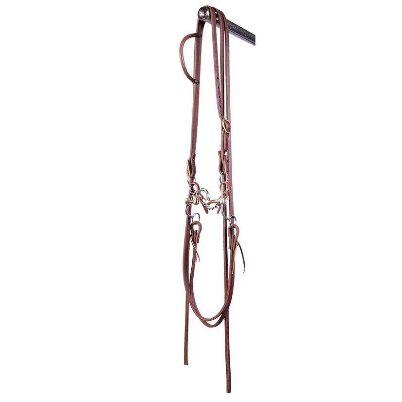 South Texas Tack Tack South Texas Tack Bridle with Short Shank Correctional Bit with Split Reins