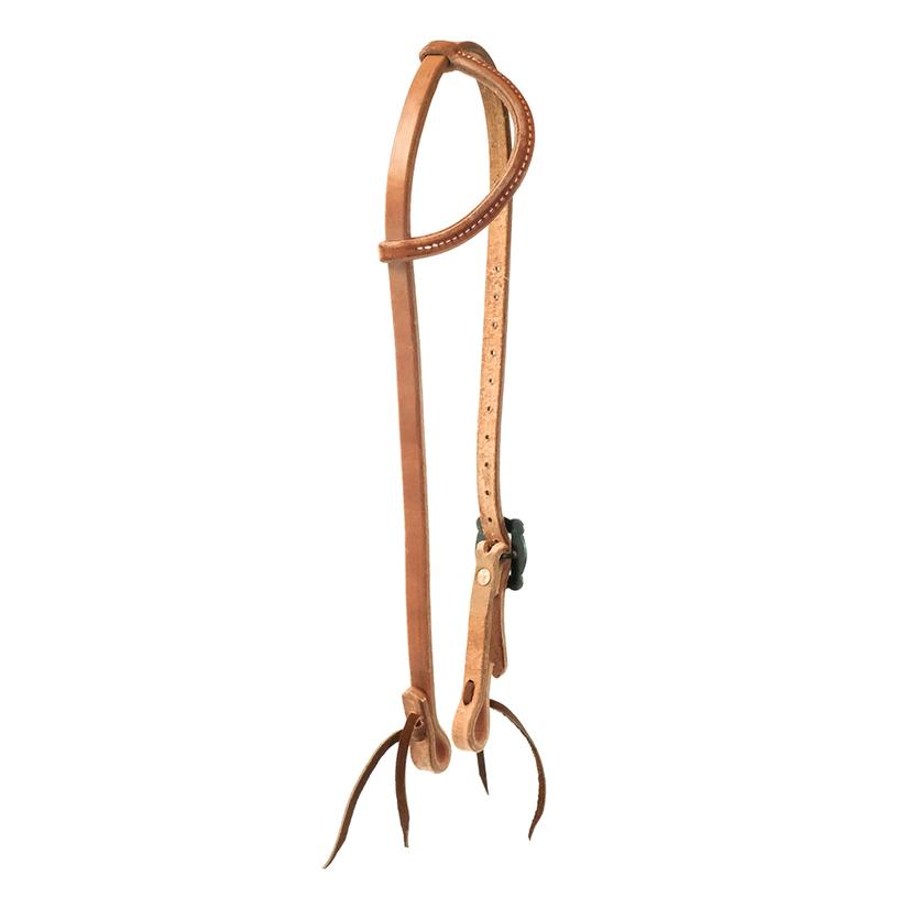 South Texas Tack Tack South Texas Tack Saddle Shop Single Buckle Slide Ear with Square Floral Cart Buckle Headstall