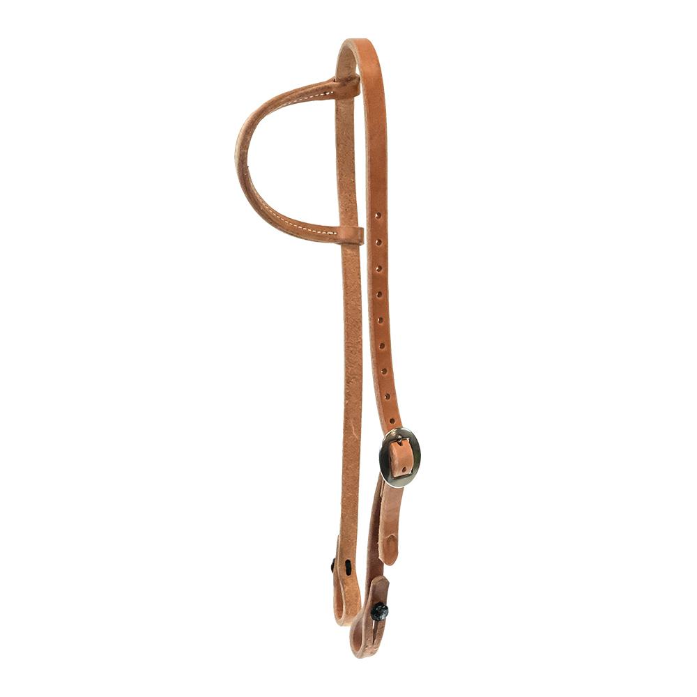 South Texas Tack Tack STT Saddle Shop 5/8" Premium Harness Leather Slip Ear Headstall with Quick-change Connection