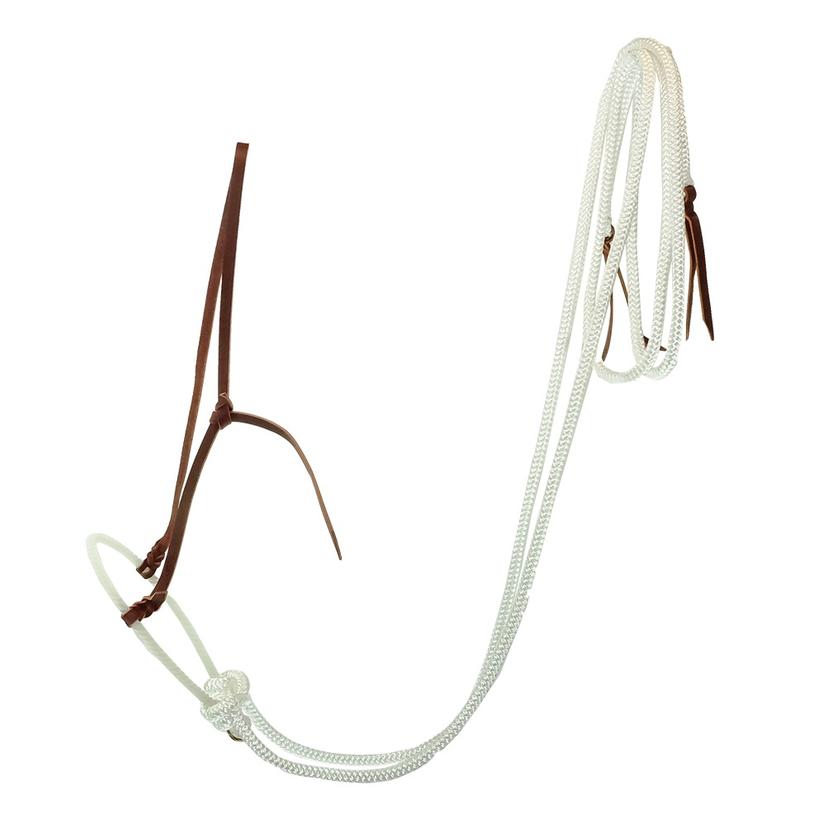 South Texas Tack Tack White Rein / Osfa South Texas Tack Rope Nose Hackamore with Poly Reins in Black or White