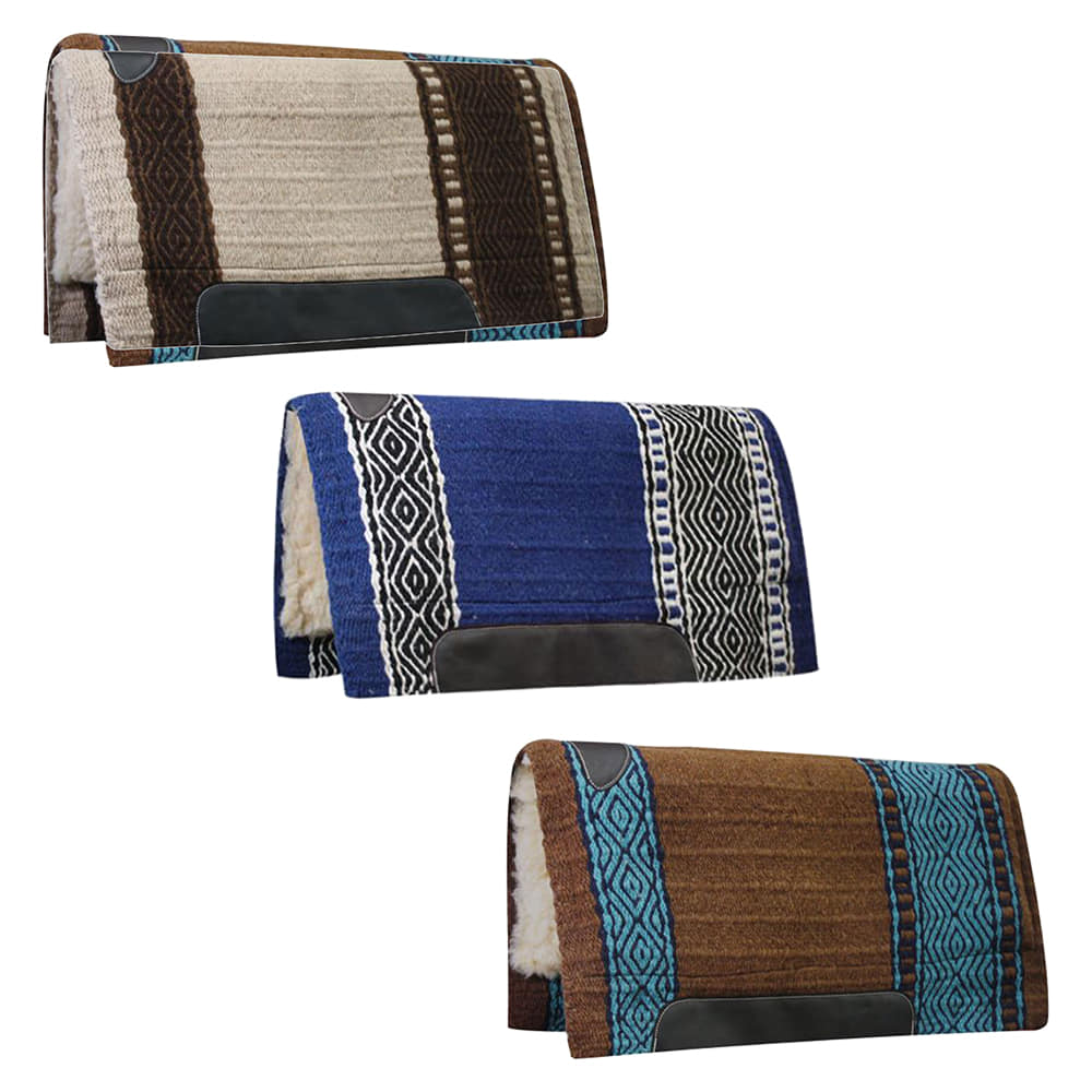 South Texas Tack Tack Wool Blanket Top Fleece Bottom Pad