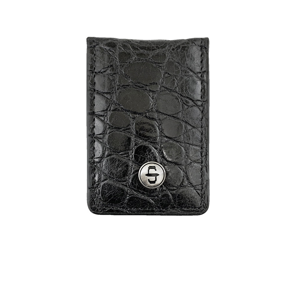 Stetson Apparel & Boots Other OS Stetson Apparel & Boots Black Top Grain Croco Embossed Leather Magnetic Money Clip