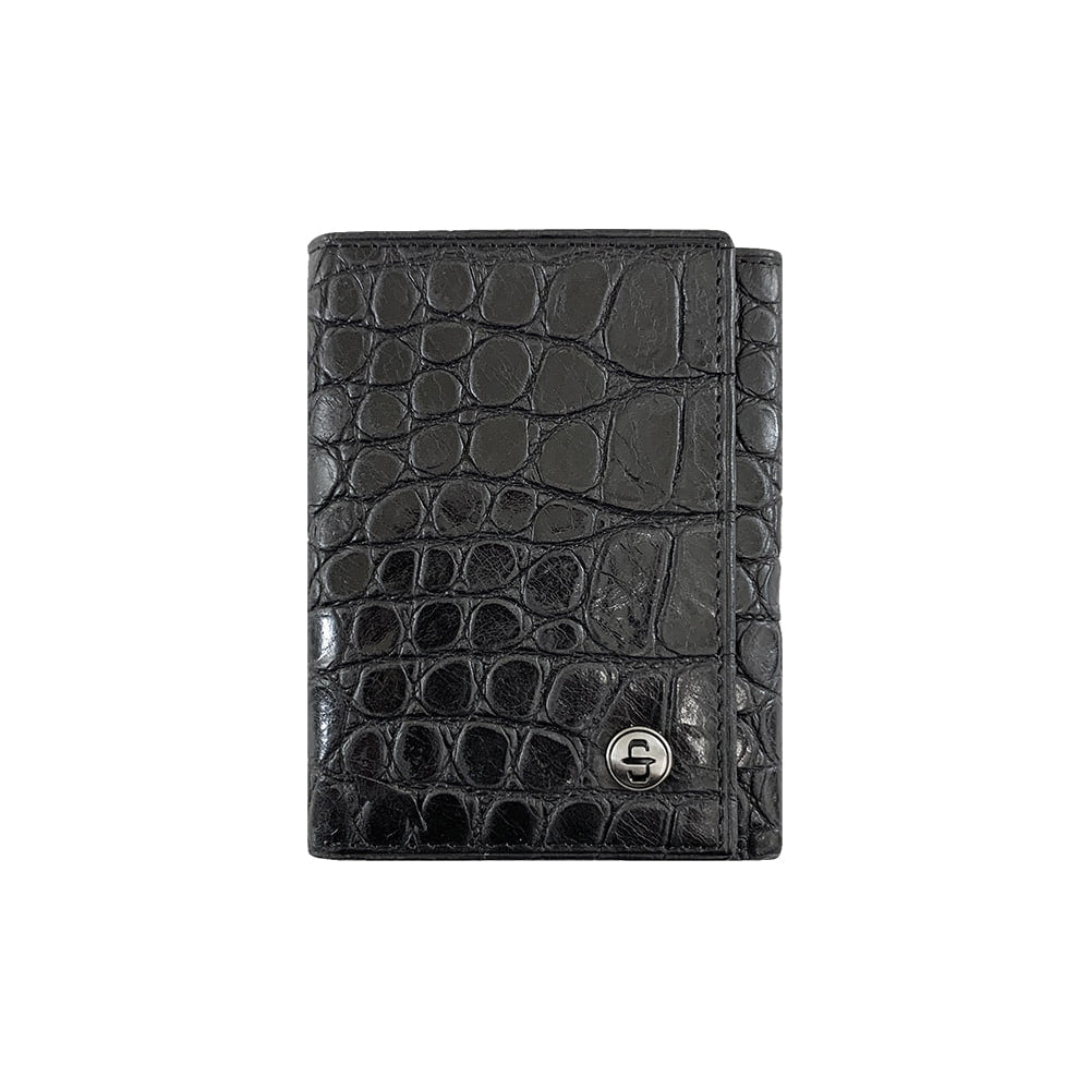 Stetson Apparel & Boots Other OS Stetson Black Top Grain Croco Embossed Leather Trifold Men's Wallet