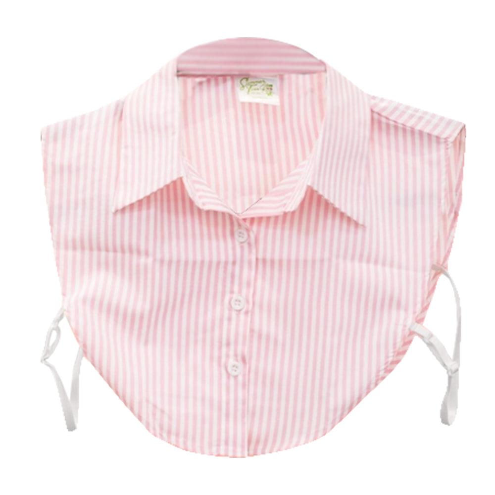 Summer Tees Apparel Summer Tees Pink and White Striped Collar