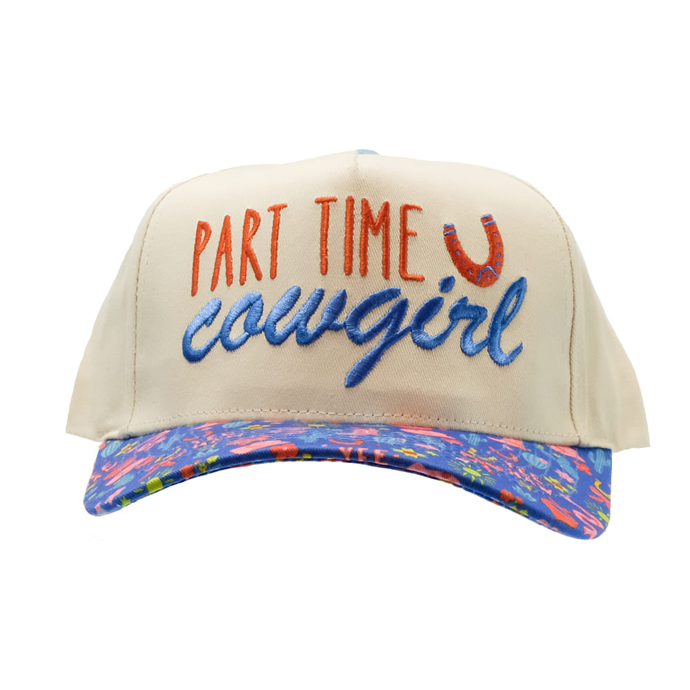 Summer Tees Hats Part Time Cowgirl Canvas Cap