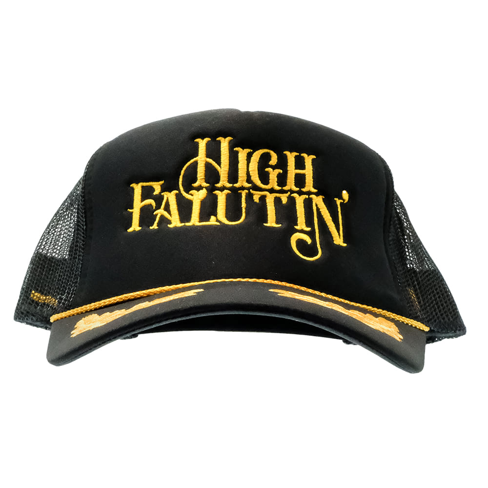 Summer Tees Hats Summer Tees High Falutin' Black and Yellow Women's Cap