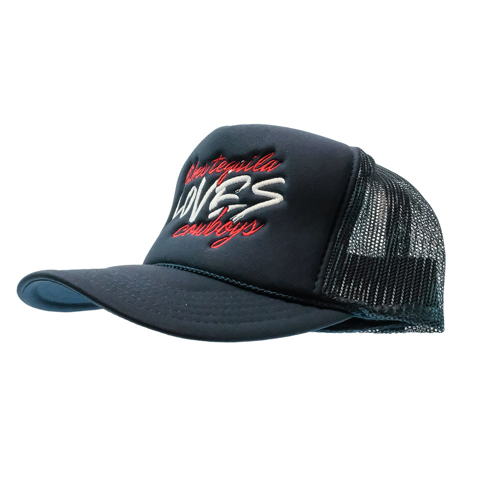 Summer Tees Hats Summer Tees Likes Cowboys Loves Tequila Navy Women's Cap