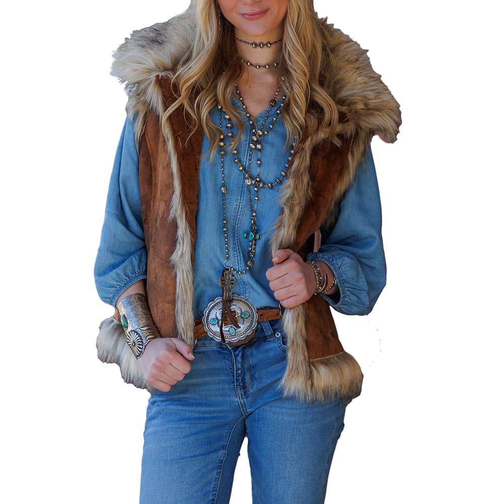 Tasha Polizzi Apparel Tasha Polizzi Ladies Luxe Cinnamon Vest