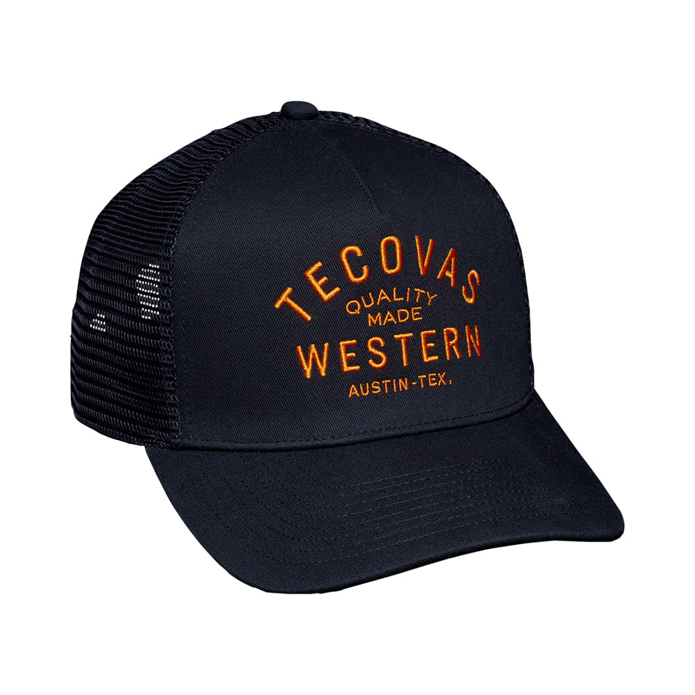 Tecovas Hats Tecovas Quality Made Black and Orange Trucker Cap