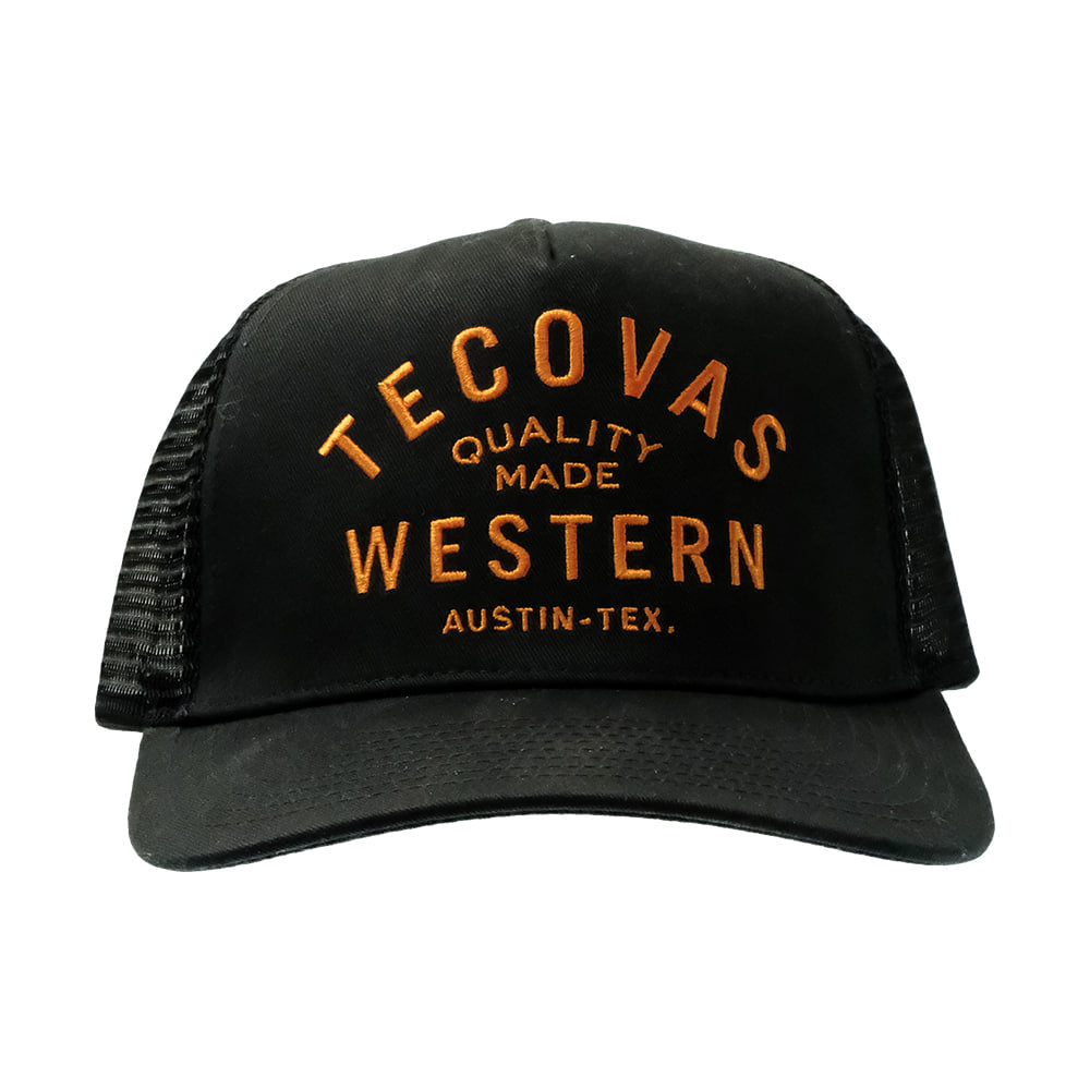 Tecovas Hats Tecovas Quality Made Black and Orange Trucker Cap