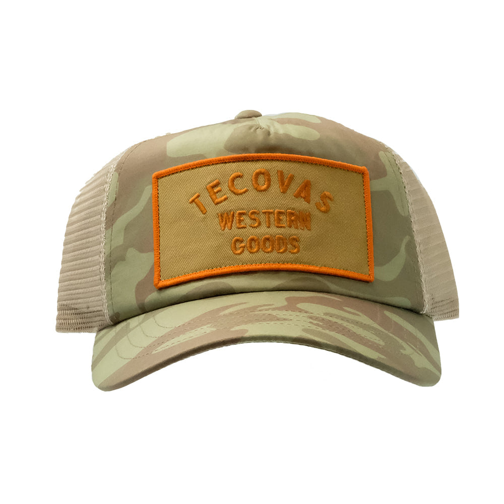Tecovas Hats Tecovas Western Goods Patch Camo and Khaki Trucker Cap