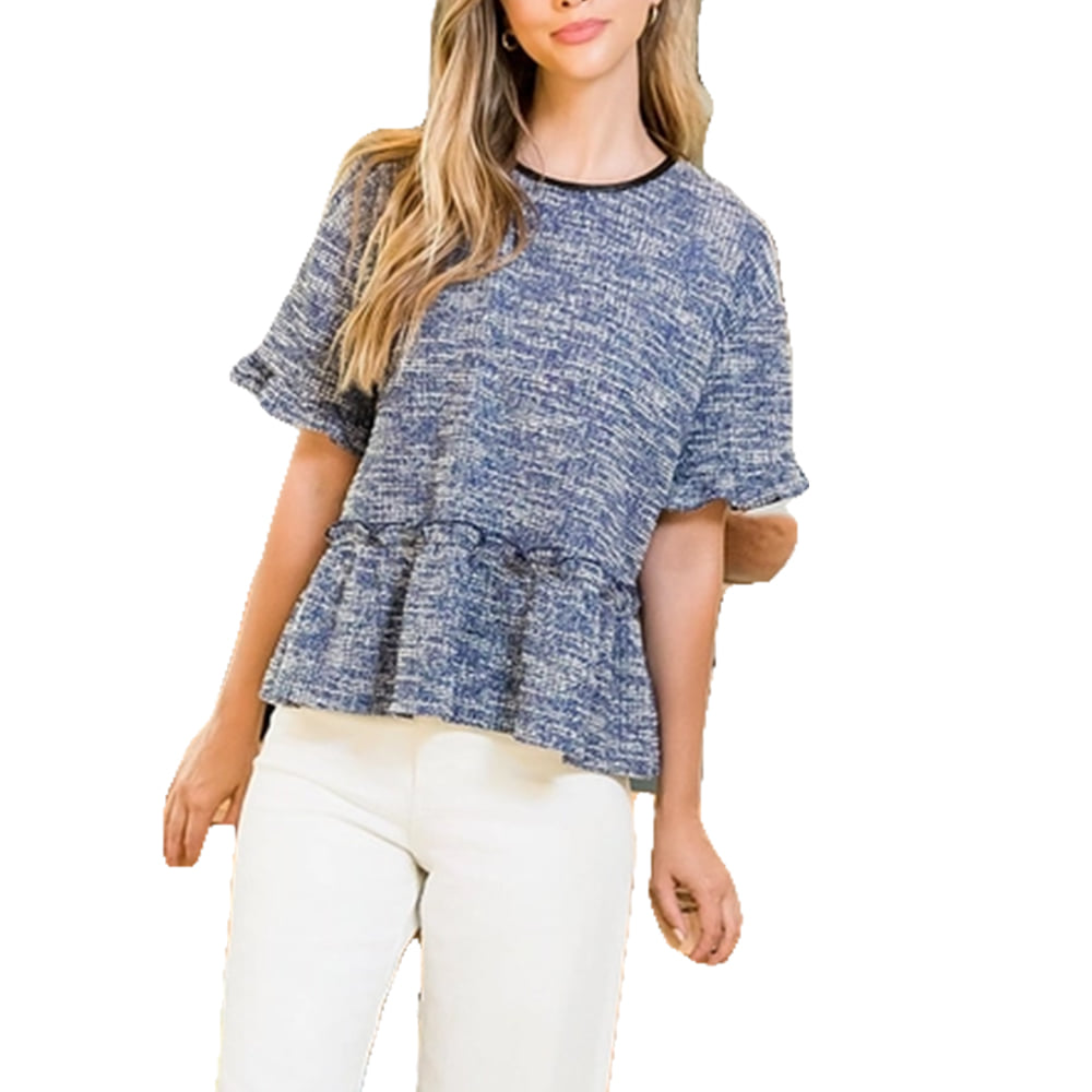 Thml Clothing Apparel Thml Clothing Women's Babydoll Tweed Top