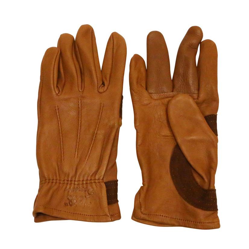 Tuff Mate Inc tack Premium Deerskin Glove With Elastic Cuff Tan