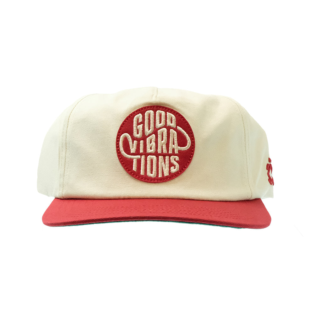 Turtle Box Audio, LLC Hats Turtlebox Cream And Red Good Vibrations Cap