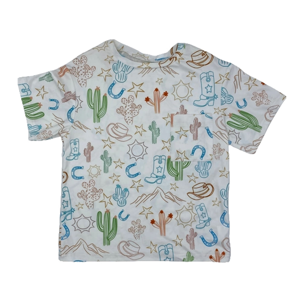 Twisted Filly Apparel Western Things Toddler Ss Pocket Tee