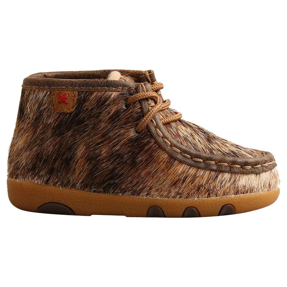 Twisted X Boots Footwear Twisted X Brindle Cowhide Infant Driving Mocs