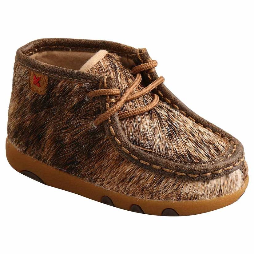 Twisted X Boots Footwear Twisted X Brindle Cowhide Infant Driving Mocs