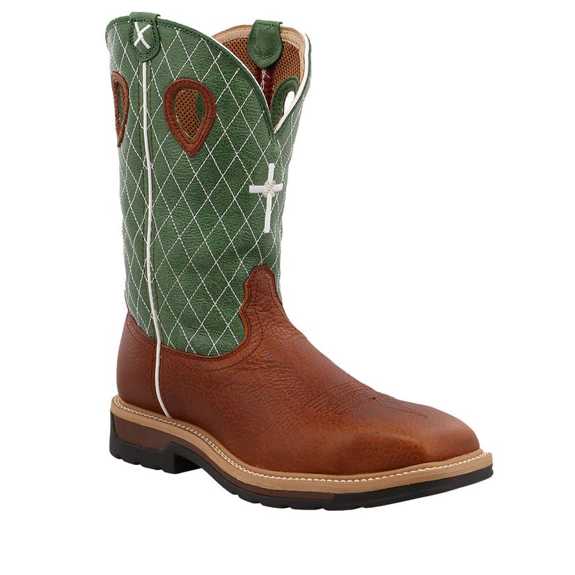 Twisted X Boots Footwear Twisted X Steel Toe Green Top Men's Workboot