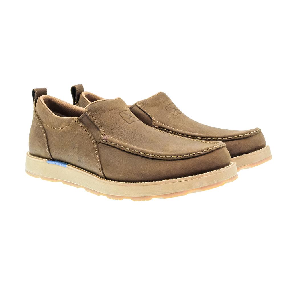 Twisted X Boots Twisted X Boots BarnShield Wedge Sole Slip On Men's Brown Shoe