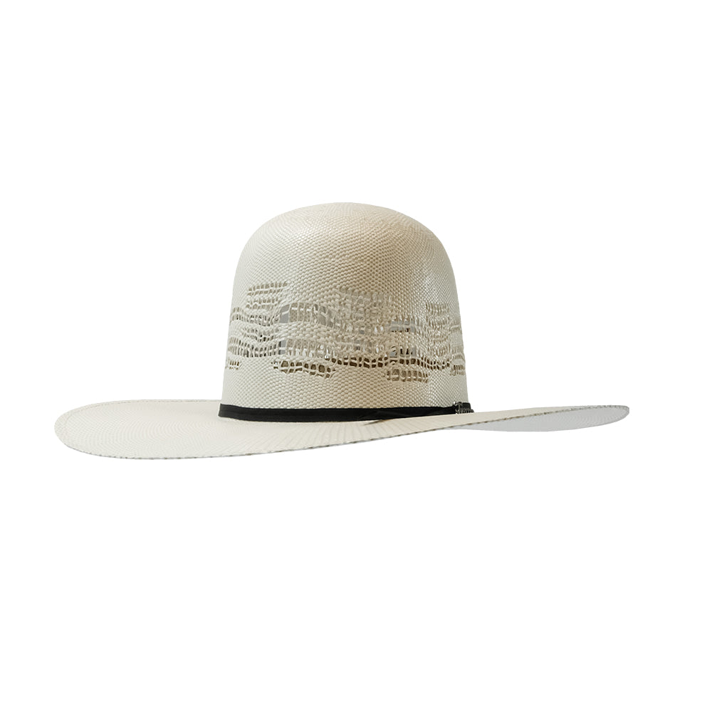 Twister Hats Twister 2 Cord Black Band Bangora Open Crown 4.5" Brim Straw Hat