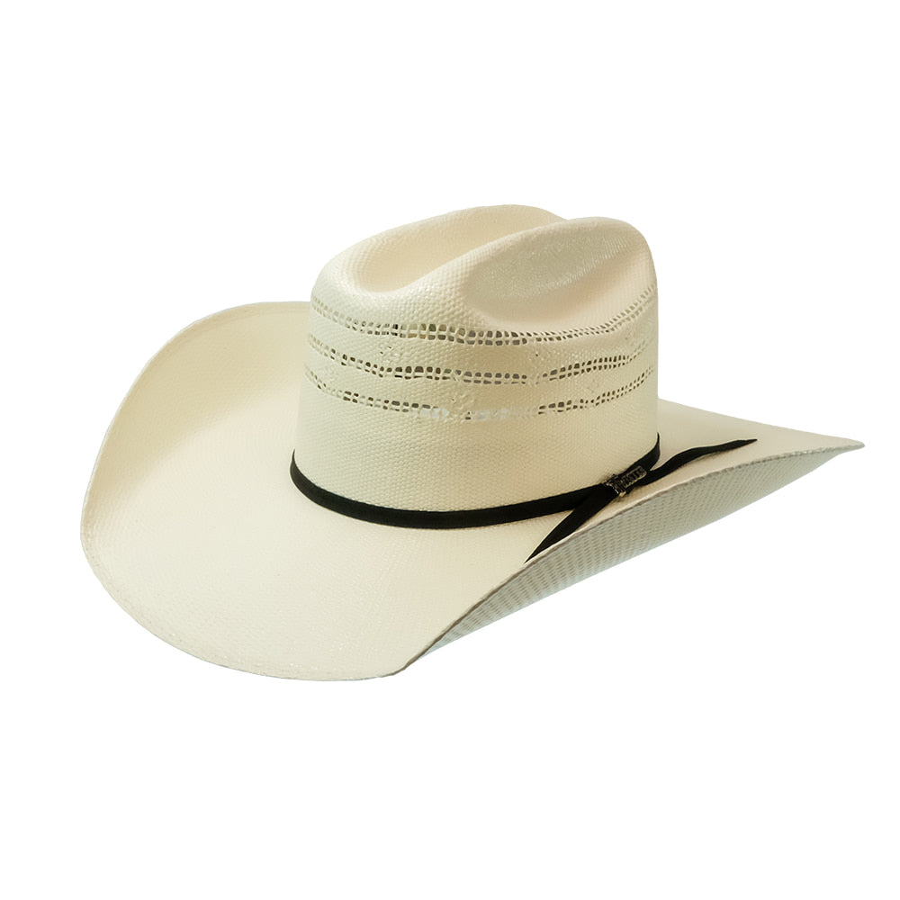 Twister Hats Twister Ivory Bangora Precreased 4 1/4" Brim Two Cord Band Straw Hat