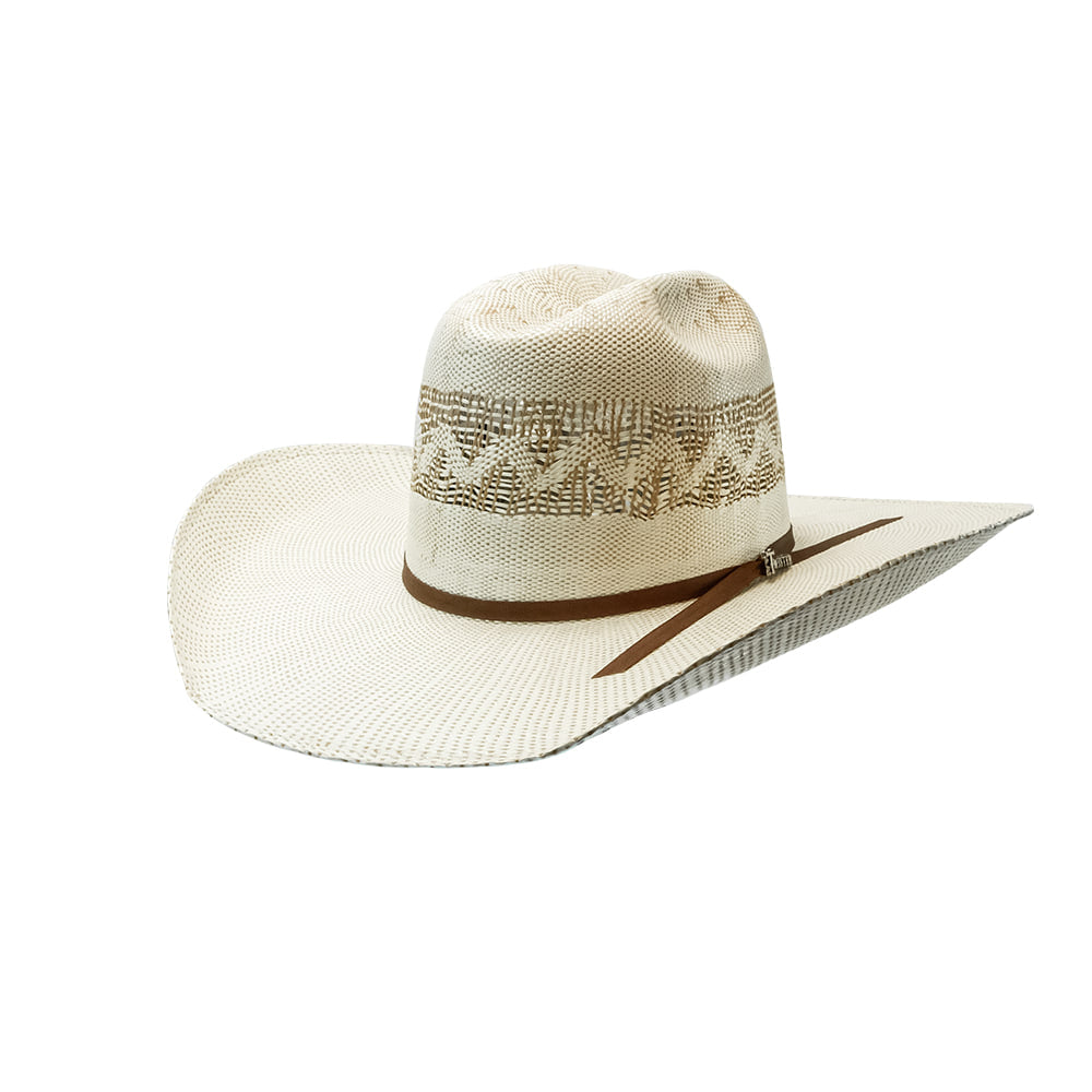 Twister Hats Twister Tan and Ivory Bangora 4.5" Brim Straw Hat