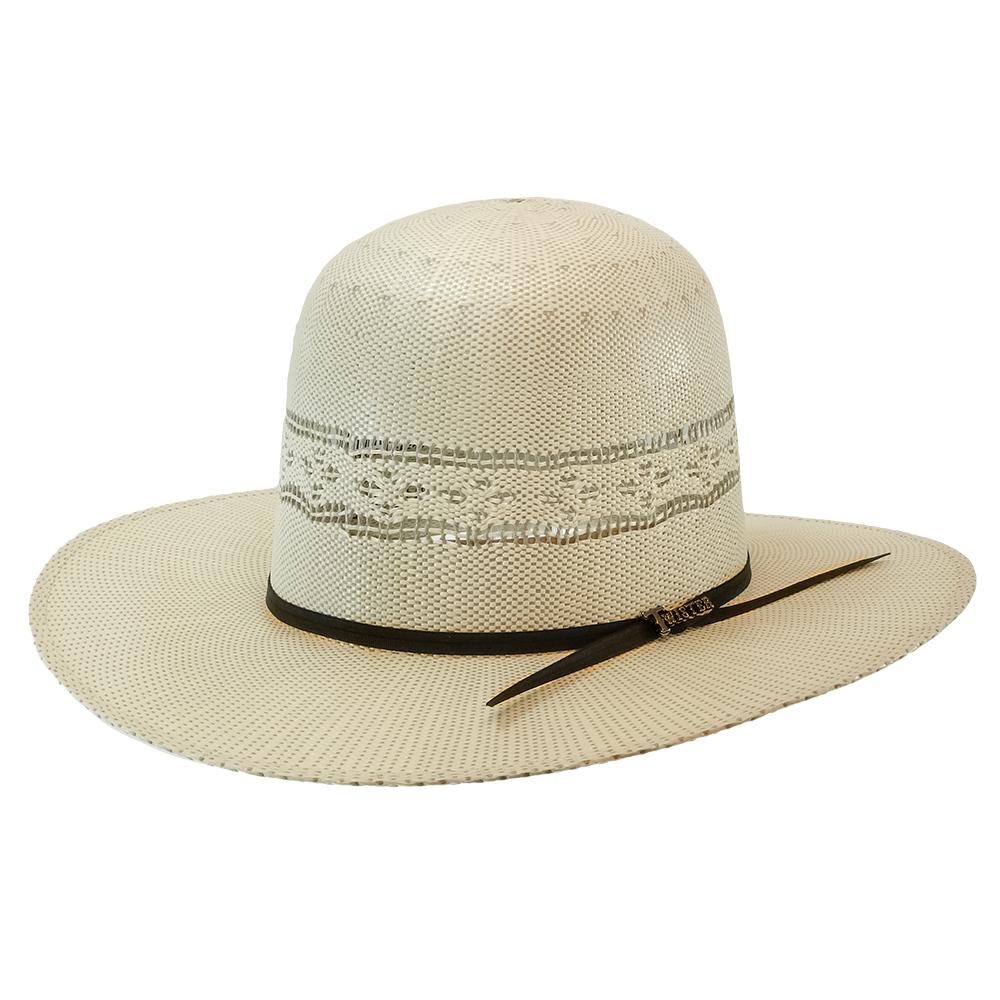 Twister Hats Twister Twisted Weave 3.5" Brim 2 Cord Band Open Crown Straw Hat