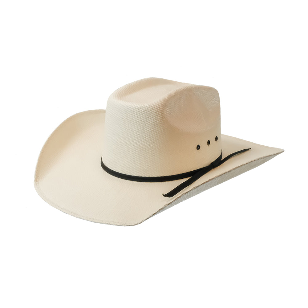 Twister Hats Twister Youth Straw Hat with Eyelets and Two Cord Black Band 3 3/4" Brim